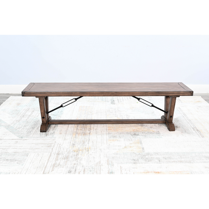 Sunny Designs Yellowstone Bench with Turnbuckles Buckskin - Bed & Sofa Hub