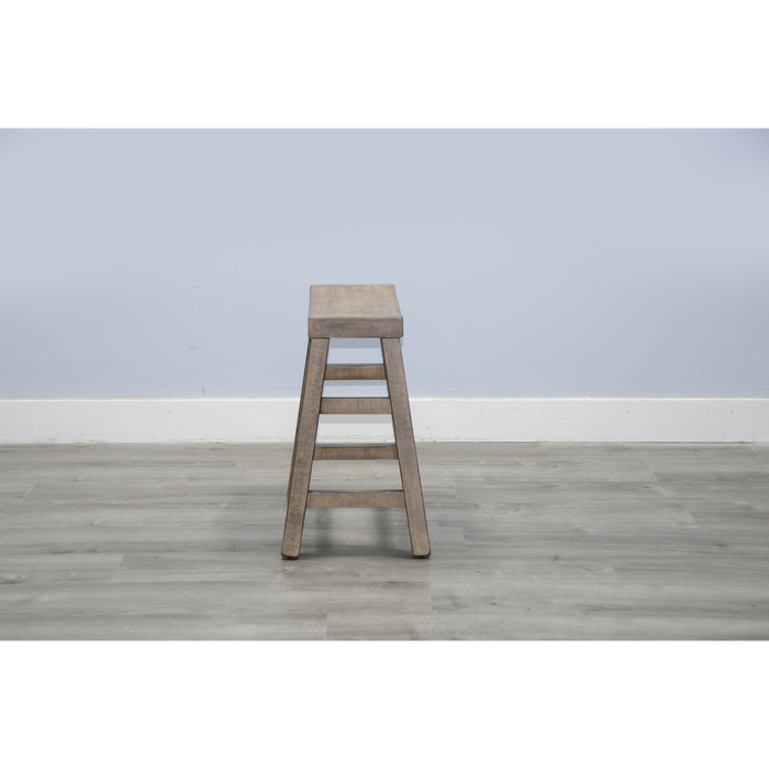 Sunny Designs Beach Pebble Counter Saddle Seat Stool, Wood Seat Beach Pebble - Bed & Sofa Hub