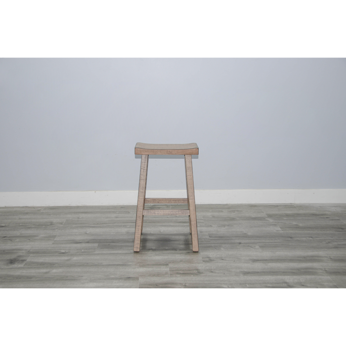 Sunny Designs Beach Pebble Bar Saddle Seat Stool, Wood Seat Beach Pebble - Bed & Sofa Hub