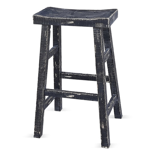 Sunny Designs Black Sand Bar Saddle Seat Stool, Wood Seat Black Sand - Bed & Sofa Hub