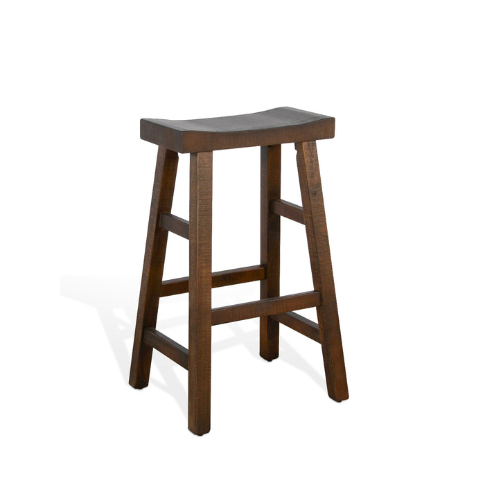 Sunny Designs Bar Saddle Seat Stool, Wood Seat Tobacco Leaf - Bed & Sofa Hub