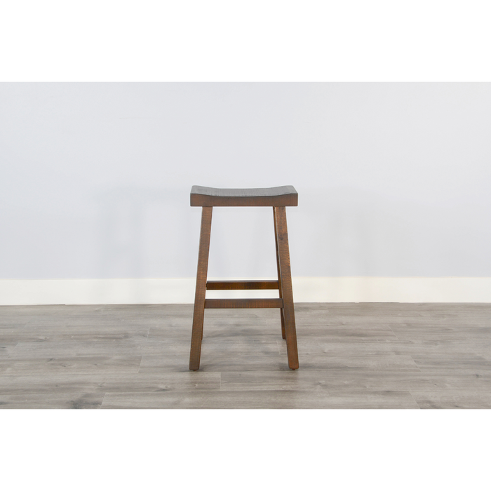 Sunny Designs Bar Saddle Seat Stool, Wood Seat Tobacco Leaf - Bed & Sofa Hub