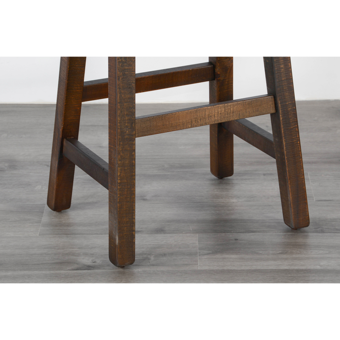 Sunny Designs Bar Saddle Seat Stool, Wood Seat Tobacco Leaf - Bed & Sofa Hub