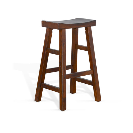 Sunny Designs Bar Saddle Seat Stool, Wood Seat Vintage Mocha - Bed & Sofa Hub