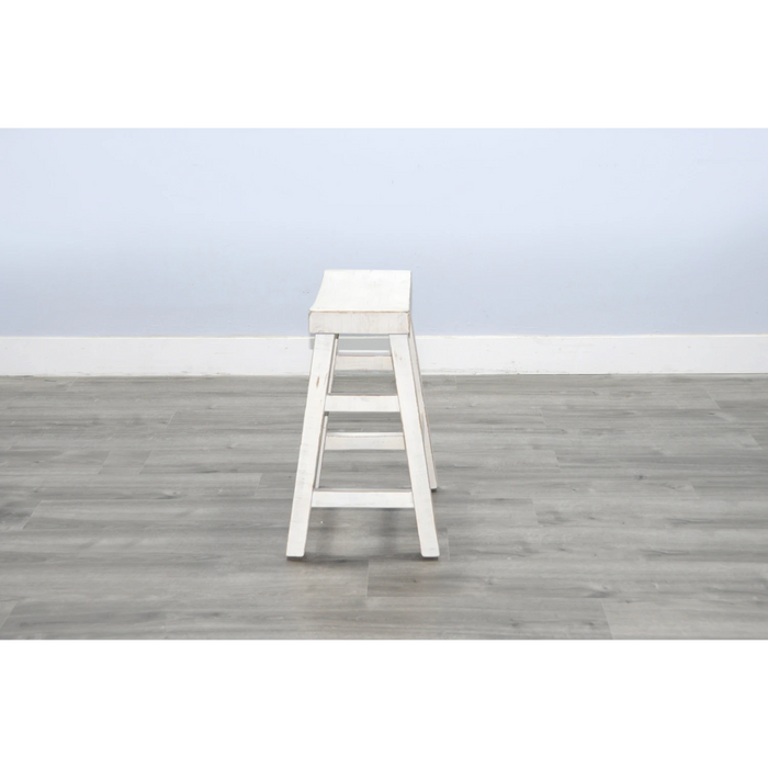 Sunny Designs Beach Pebble Counter Saddle Stool White Sand - Bed & Sofa Hub