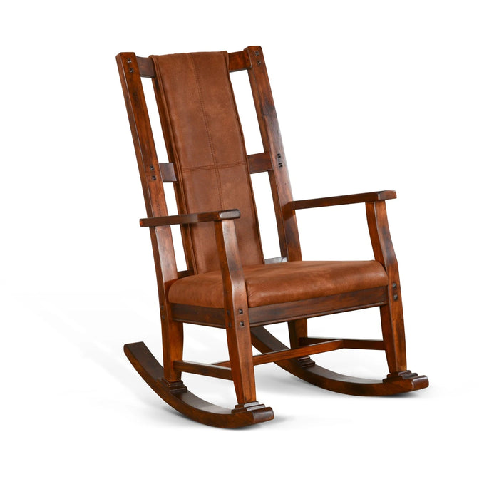 Sunny Designs Santa Fe Rocker, Cushion Seat & Back Dark Chocolate - Bed & Sofa Hub