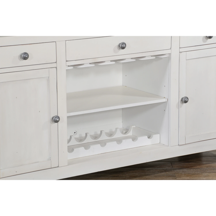 Sunny Designs 78" Farmhouse Wood Home Bar European Cottage - Bed & Sofa Hub