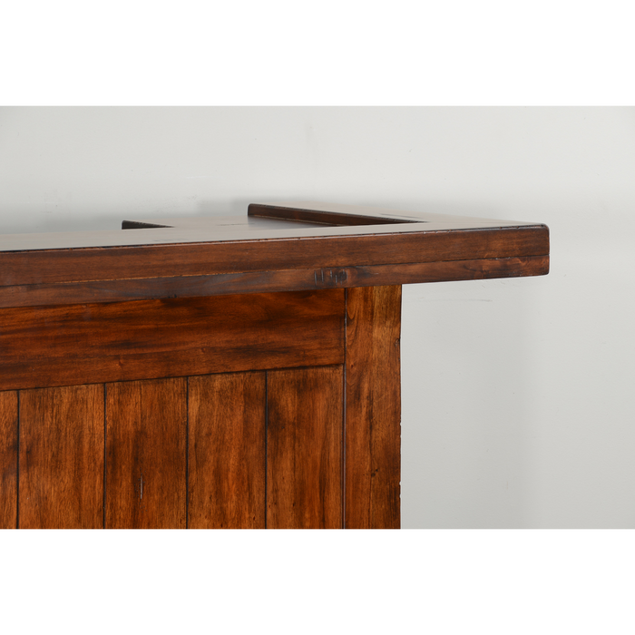 Sunny Designs 78" Farmhouse Wood Home Bar Vintage Mocha - Bed & Sofa Hub