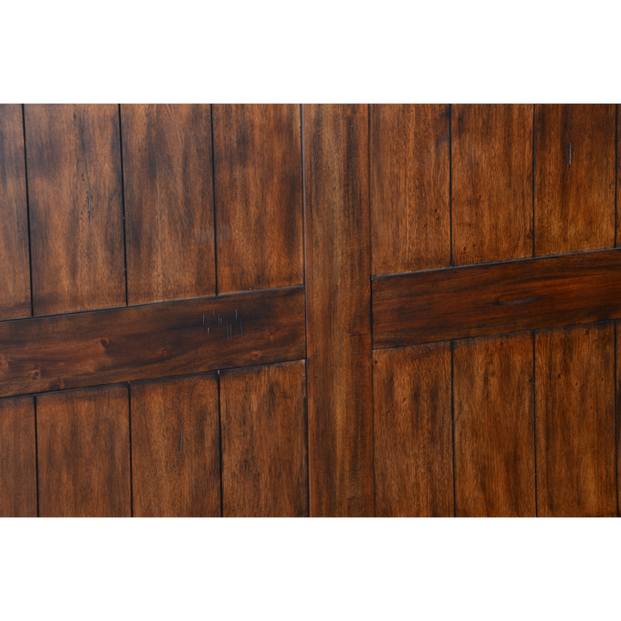 Sunny Designs 78" Farmhouse Wood Home Bar Vintage Mocha - Bed & Sofa Hub