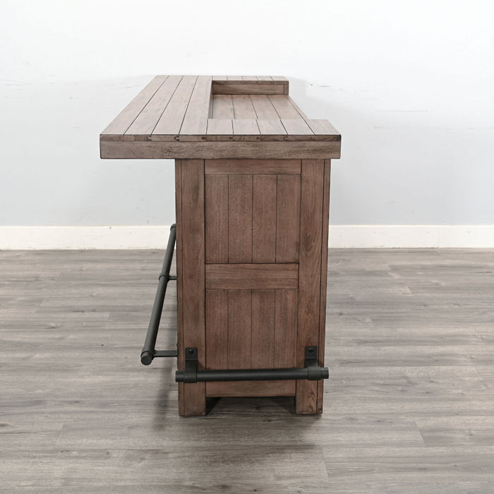 Sunny Designs 80" Traditional Wood Home Bar Buckskin - Bed & Sofa Hub