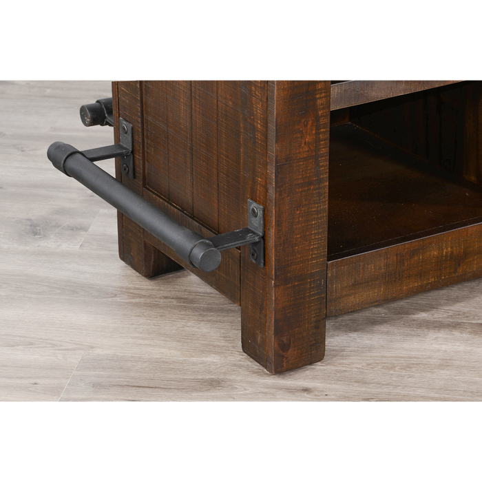 Sunny Designs 80" Traditional Wood Home Bar Tobacco Leaf - Bed & Sofa Hub