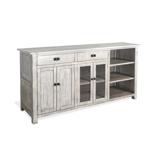 Sunny Designs 80" Transitional Wood Buffet Alpine Grey - Bed & Sofa Hub