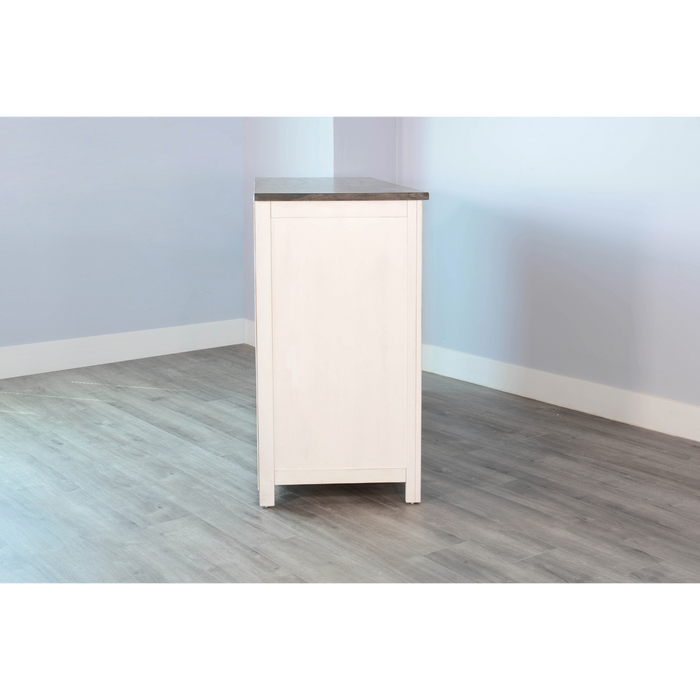 Sunny Designs Wood White Buffet with Drawers European Cottage - Bed & Sofa Hub