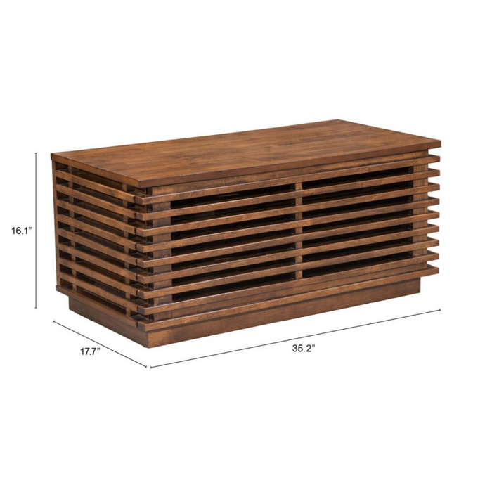 Zuo Linea Narrow Entertainment Stand Walnut - Bed & Sofa Hub