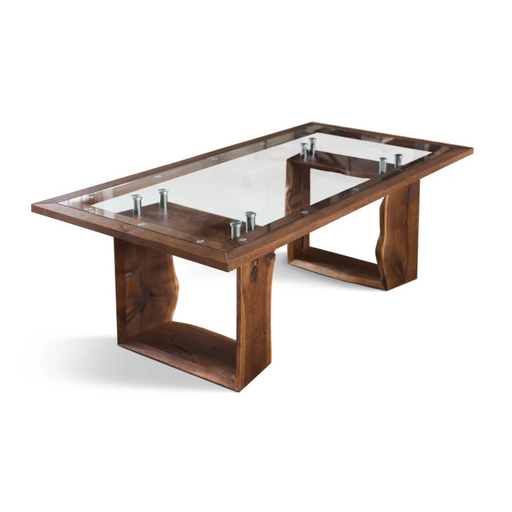 Maxima House Solid Wood/ Tampered Glass Dining Table Gor Xo - Bed & Sofa Hub