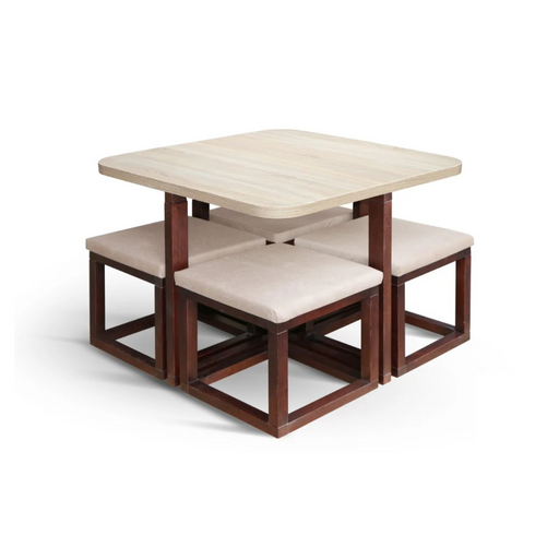 Maxima House Mirage-Q 5 Pcs. Wooden Dining Set - Bed & Sofa Hub