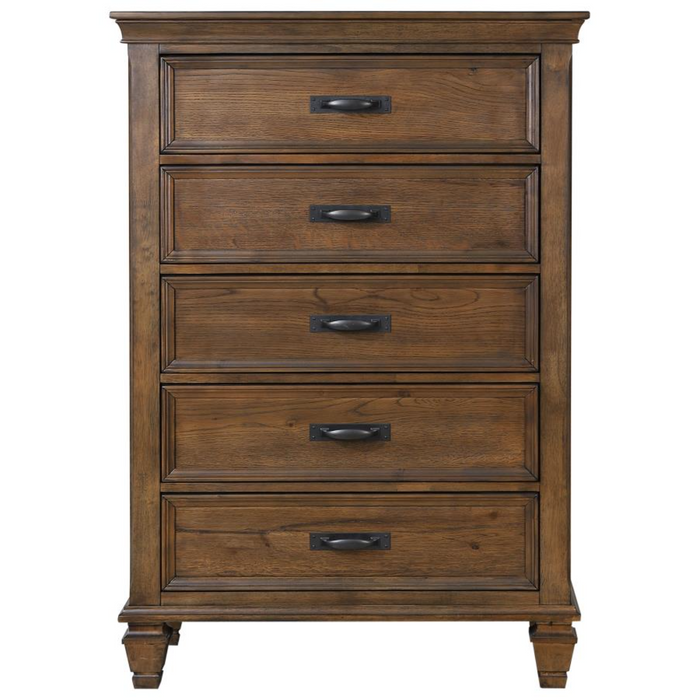 Coaster Devon 5-piece Bedroom Set Burnished Oak - Bed & Sofa Hub