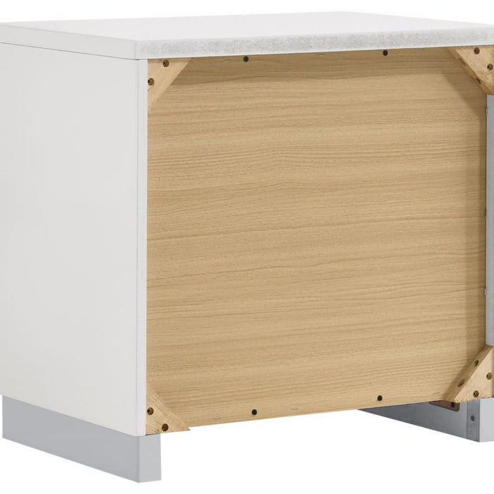 Coaster  Felicity 5-piece Bedroom Set White High Gloss - Bed & Sofa Hub