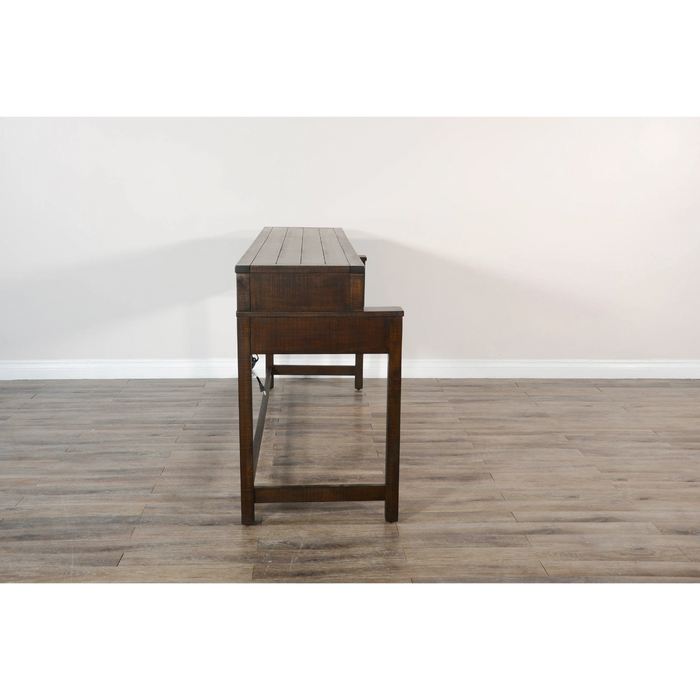 Sunny Designs Console Table with USB Power Pack Tobacco Leaf - Bed & Sofa Hub