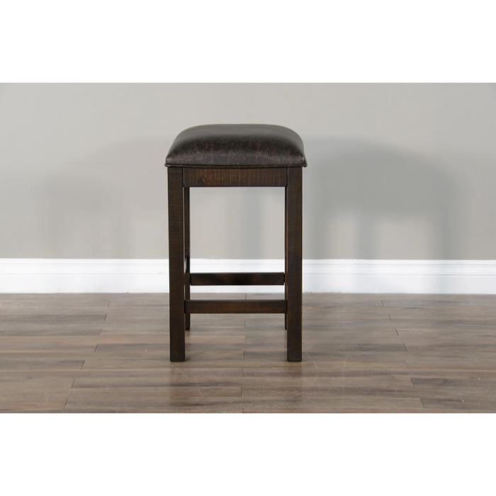 Sunny Designs Counter Cushion Seat Stool Tobacco Leaf - Bed & Sofa Hub