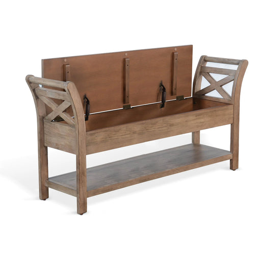 Sunny Designs 48" Accent Storage Bench Buckskin - Bed & Sofa Hub