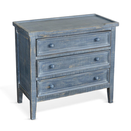 Sunny Designs Marina Side Chest Table Ocean Blue - Bed & Sofa Hub