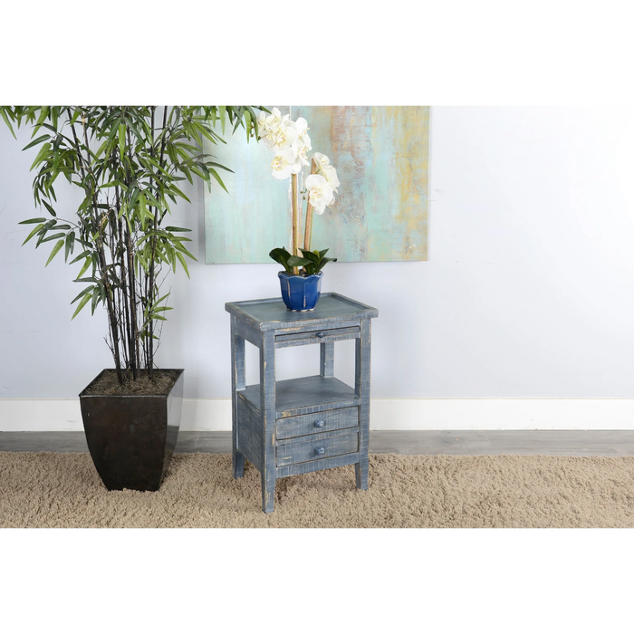 Sunny Designs Side Table Ocean Blue - Bed & Sofa Hub