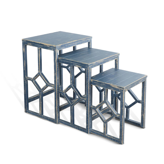 Sunny Designs Nesting Table Ocean Blue - Bed & Sofa Hub