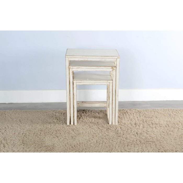 Sunny Designs Nesting Table White Sand - Bed & Sofa Hub