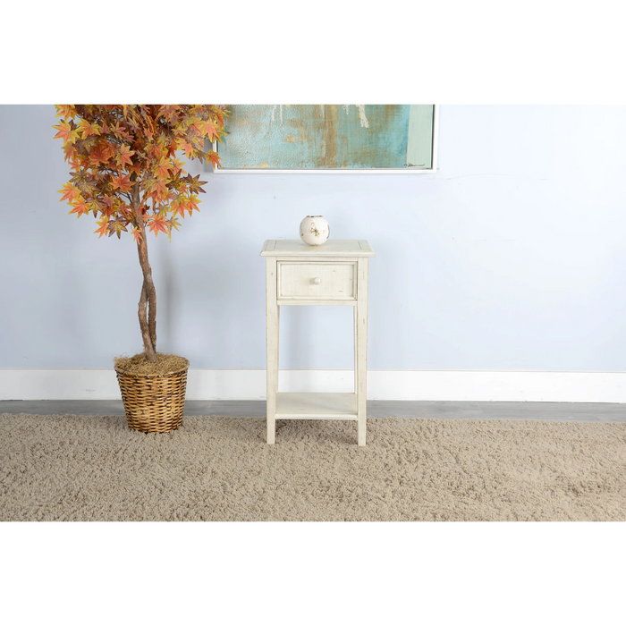 Sunny Designs Side Table White Sand - Bed & Sofa Hub