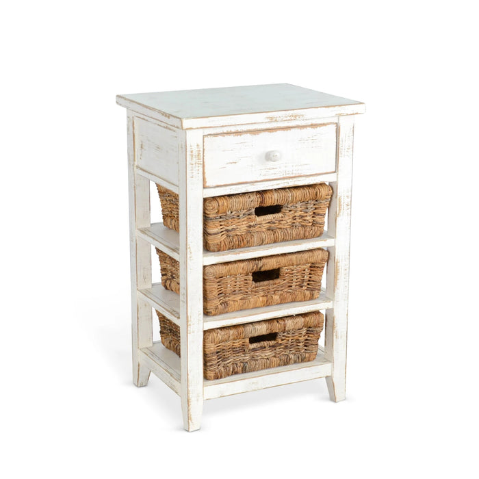 Sunny Designs Storage Table White Sand - Bed & Sofa Hub