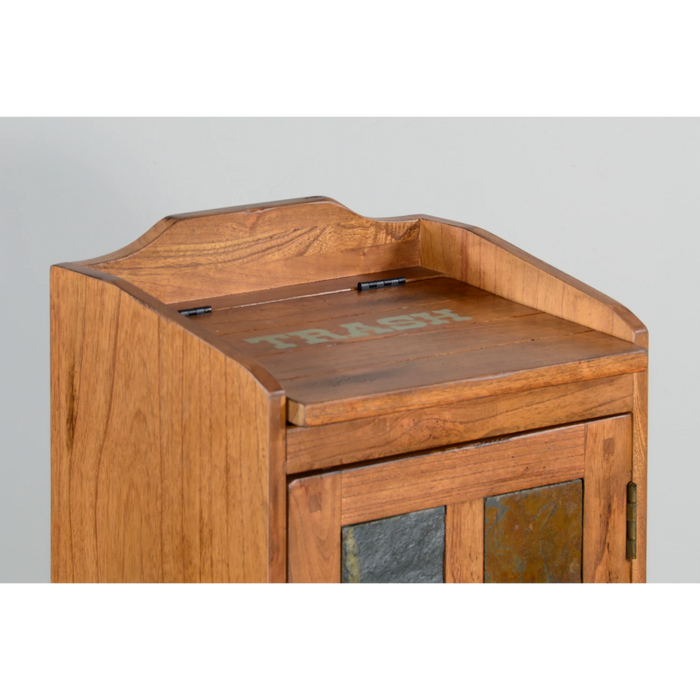 Sunny Designs Wood House Trash Box Rustic Oak - Bed & Sofa Hub