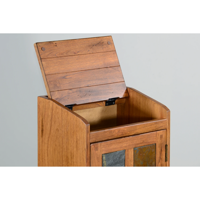 Sunny Designs Wood House Trash Box Rustic Oak - Bed & Sofa Hub