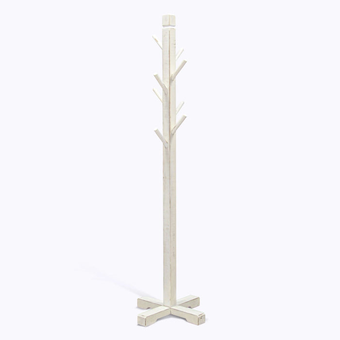 Sunny Designs Traditional Solid Wood Hat Rack with 8-Prong Hooks White Sand - Bed & Sofa Hub