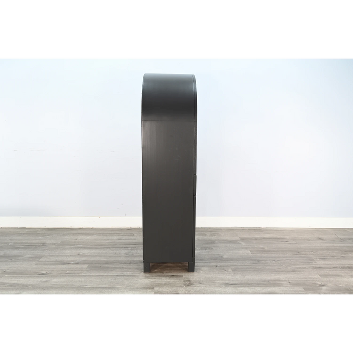 Sunny Designs Arched Wine Bar Cabinet Black Magic - Bed & Sofa Hub