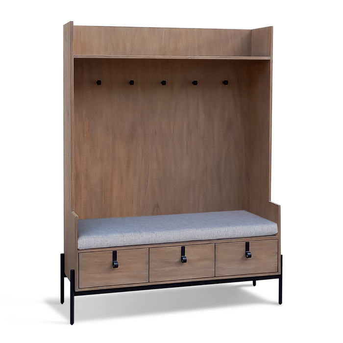 Sunny Designs Alyssa Bench Hall Tree Oak Grove - Bed & Sofa Hub