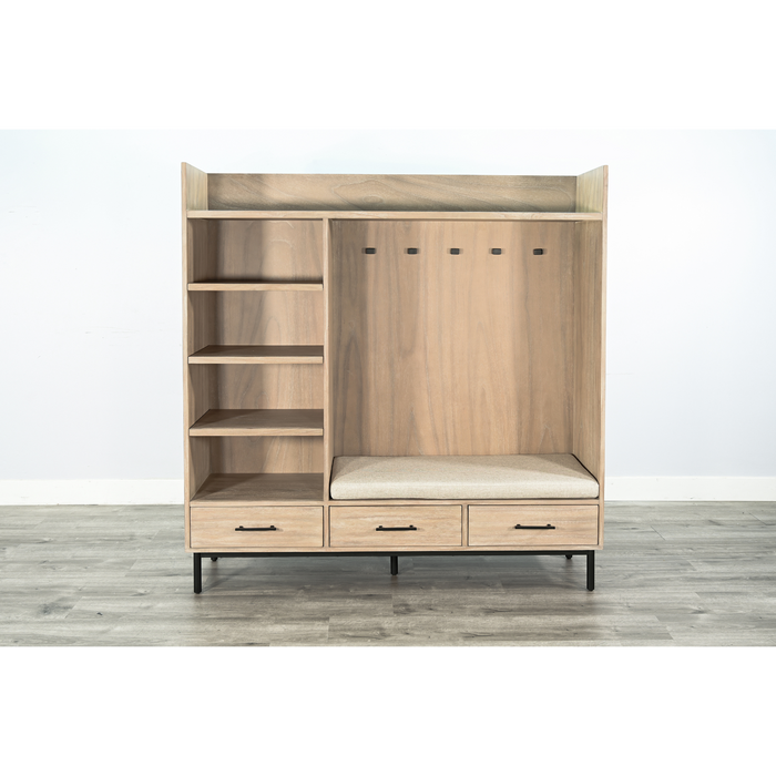 Sunny Designs Jenny Bench Hall Tree Wheat - Bed & Sofa Hub