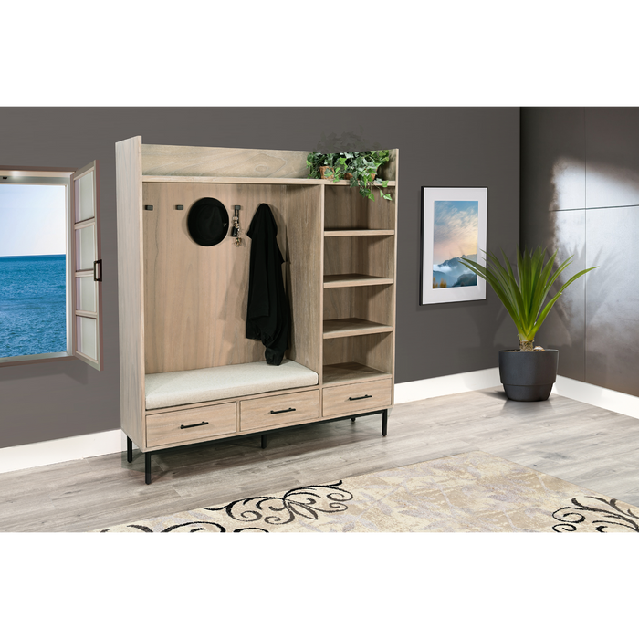 Sunny Designs Jenny Bench Hall Tree Wheat - Bed & Sofa Hub