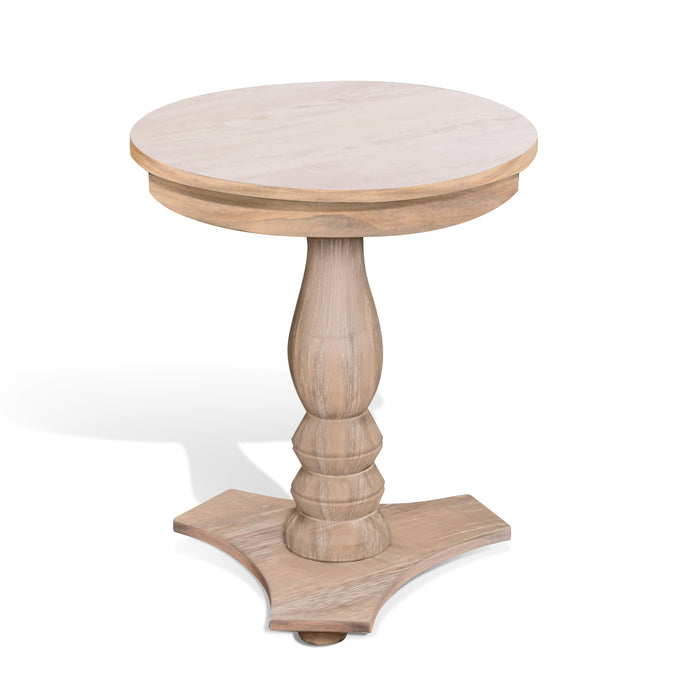 Sunny Designs Bijou Round Accent Table Wheat - Bed & Sofa Hub