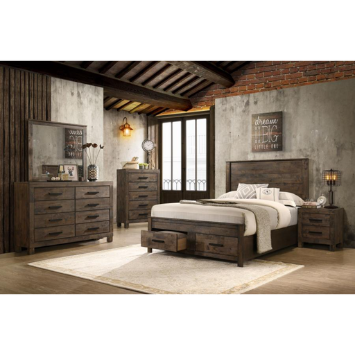 Coaster Woodmont 5-piece Bedroom Set Rustic Golden Brown - Bed & Sofa Hub