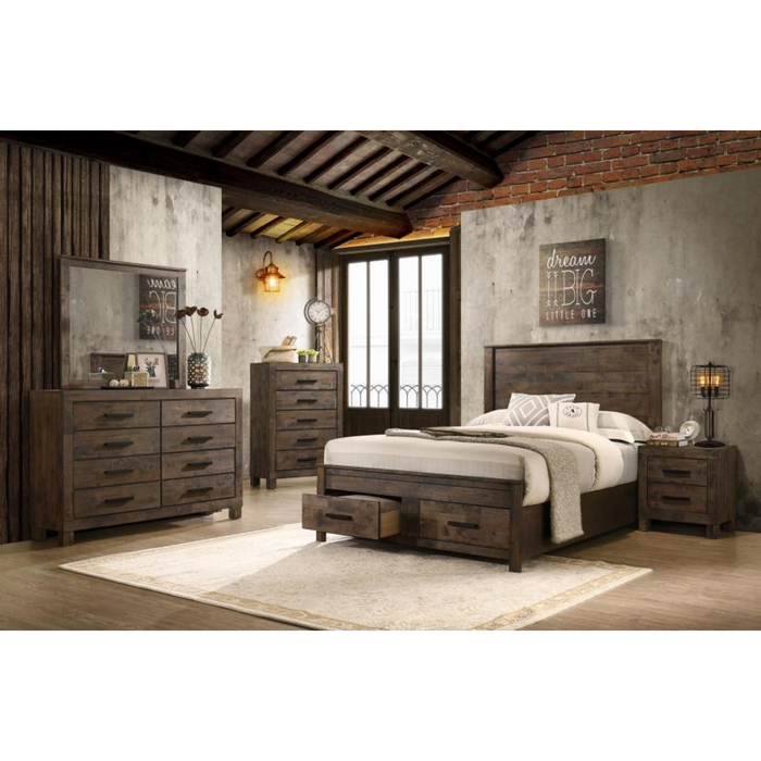 Coaster Woodmont 5-piece Bedroom Set Rustic Golden Brown - Bed & Sofa Hub