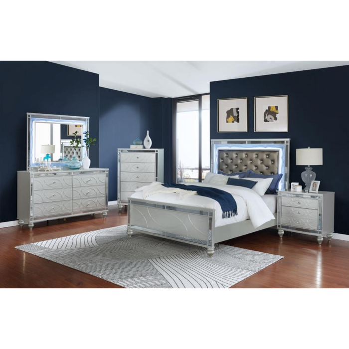 Coaster Gunnison 5-piece  Bedroom Set Silver Metallic - Bed & Sofa Hub