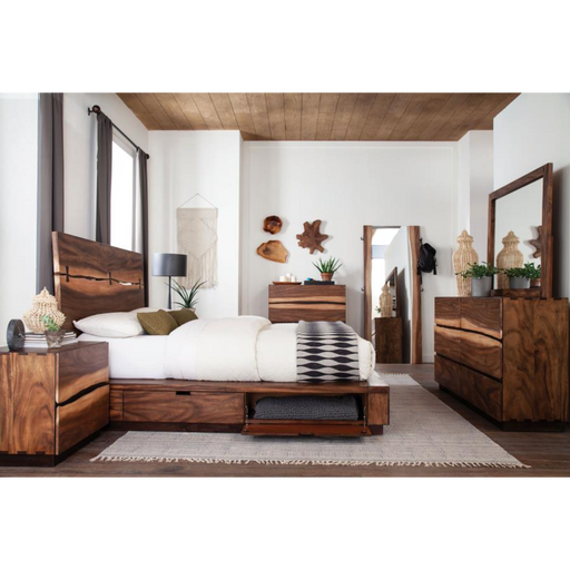 Coaster Winslow 4-piece Bedroom Set Smokey Walnut - Bed & Sofa Hub