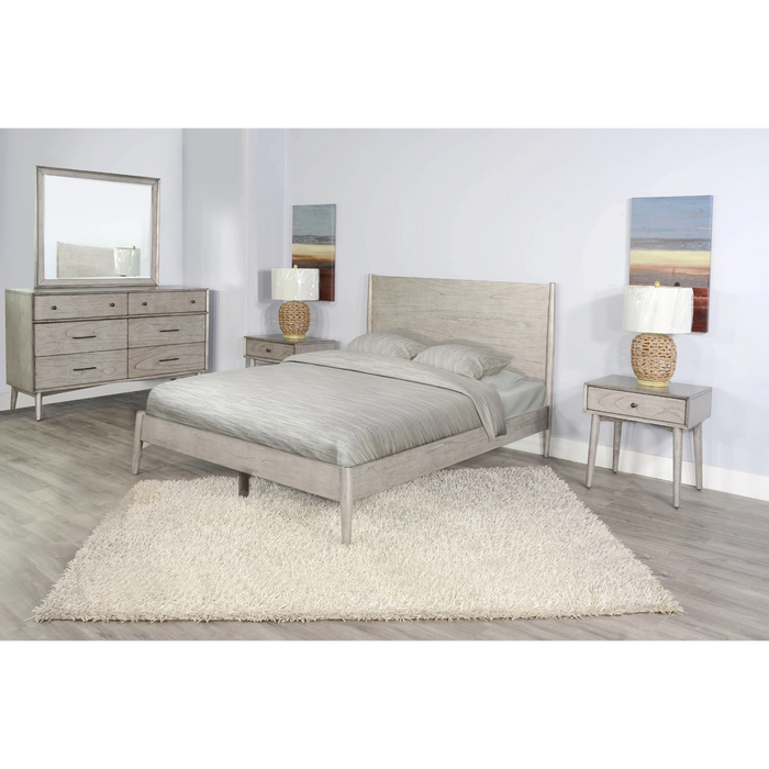 Sunny Designs Queen Panel Bed Modern Grey - Bed & Sofa Hub