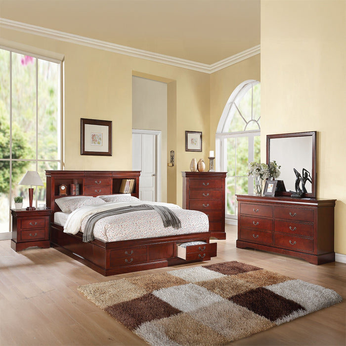 ACME Louis Philippe III EK Bed W/Storage - Bed & Sofa Hub