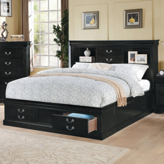 ACME Louis Philippe III EK Bed W/Storage - Bed & Sofa Hub