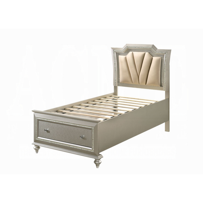 ACME Kaitlyn Twin Bed W/Led & Storage - Bed & Sofa Hub