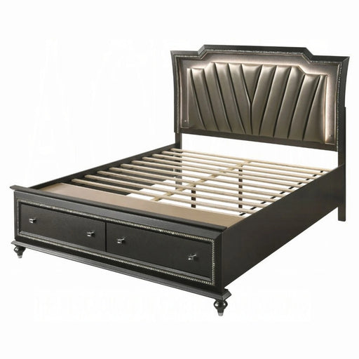 ACME Kaitlyn CK Bed W/Led & Storage - Bed & Sofa Hub