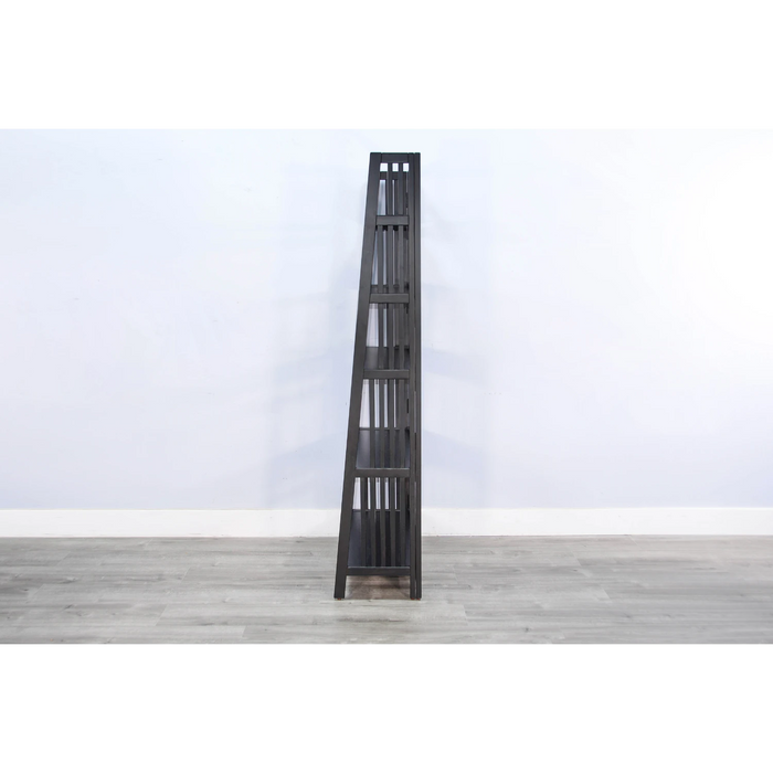 Sunny Designs  72" Mahogany Wood Folding Bookcase Black Walnut - Bed & Sofa Hub