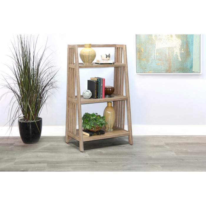 Sunny Designs 48" Mahogany Wood Folding Bookcase Desert Rock - Bed & Sofa Hub